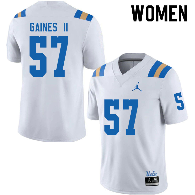 Jordan Brand Women #57 Jon Gaines II UCLA Bruins College Football Jerseys Sale-White